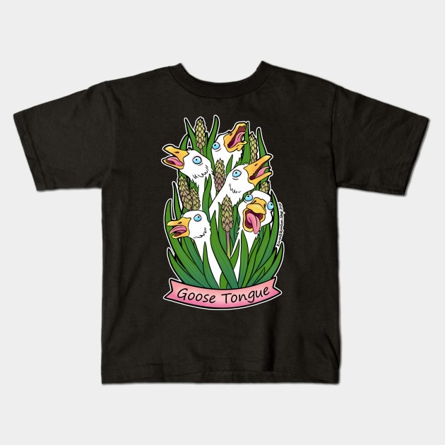 Goose Tongue Plantain Kids T-Shirt by Raven's Random